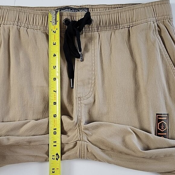 West49 Men's Twill Jogger Pant Tan Cotton Stretch Elastic Waistband Size Large - Picture 12 of 13